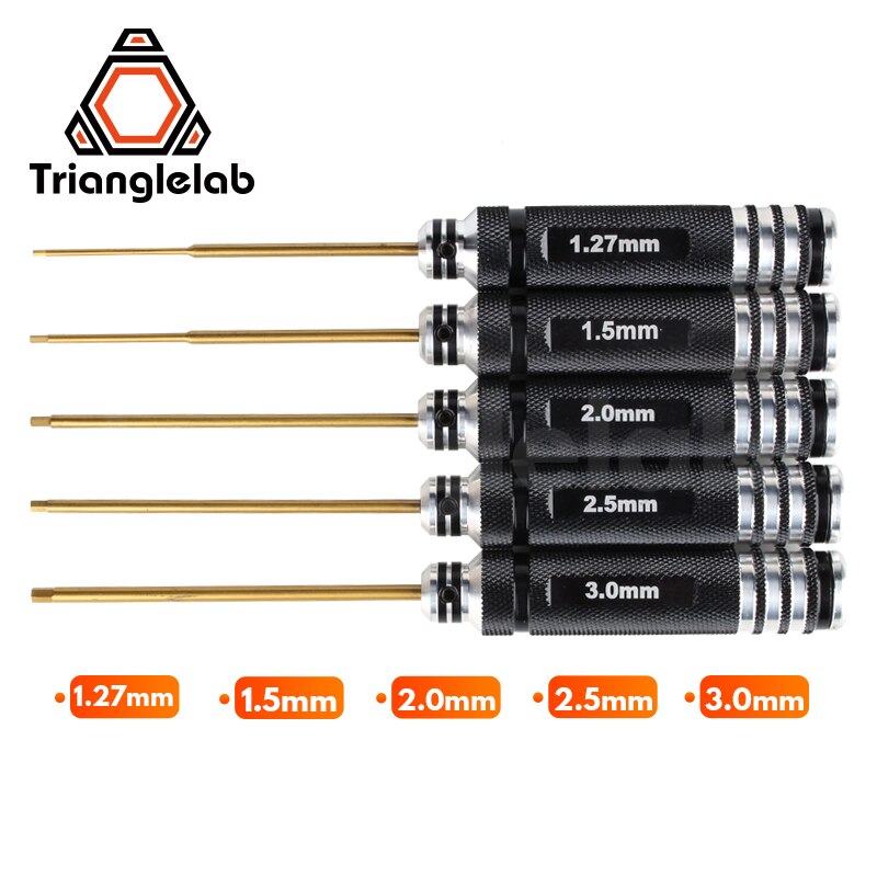 TriangleLAB screwdriver tool 1.27 1.5 2.0 2.5 for 3d printer Accessories dragon hotend Removal tool: 1.27 1.5 2.0 2.5 3.0