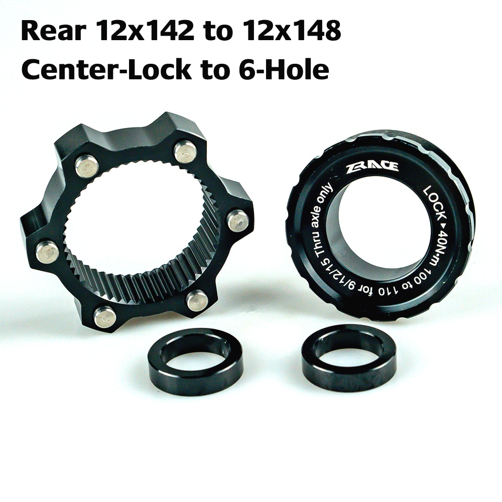 ZRACE Center-Lock for 6-Hole, 15x100 to 15x110, 12x142 to 12x148, Center Lock Hub Boost Adapter, CenterLock for brake disc