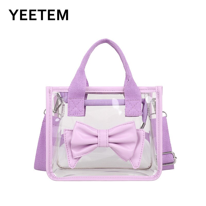 Transparante Zak Vrouwen Lente Zomer Leuke Koreaanse Meisje Handtas Pvc Boog Crossbody Bag Portemonnees Handtassen Leuke Side Bag