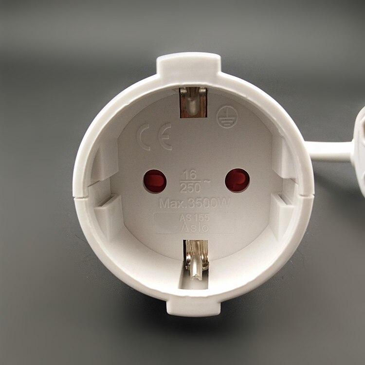 Weiß 0,5 M EU Deutsch steckdose verlängerung Energie kabel IEC320 16A 250 V männlich zu weiblich Server Energie kabel 0,75 platz