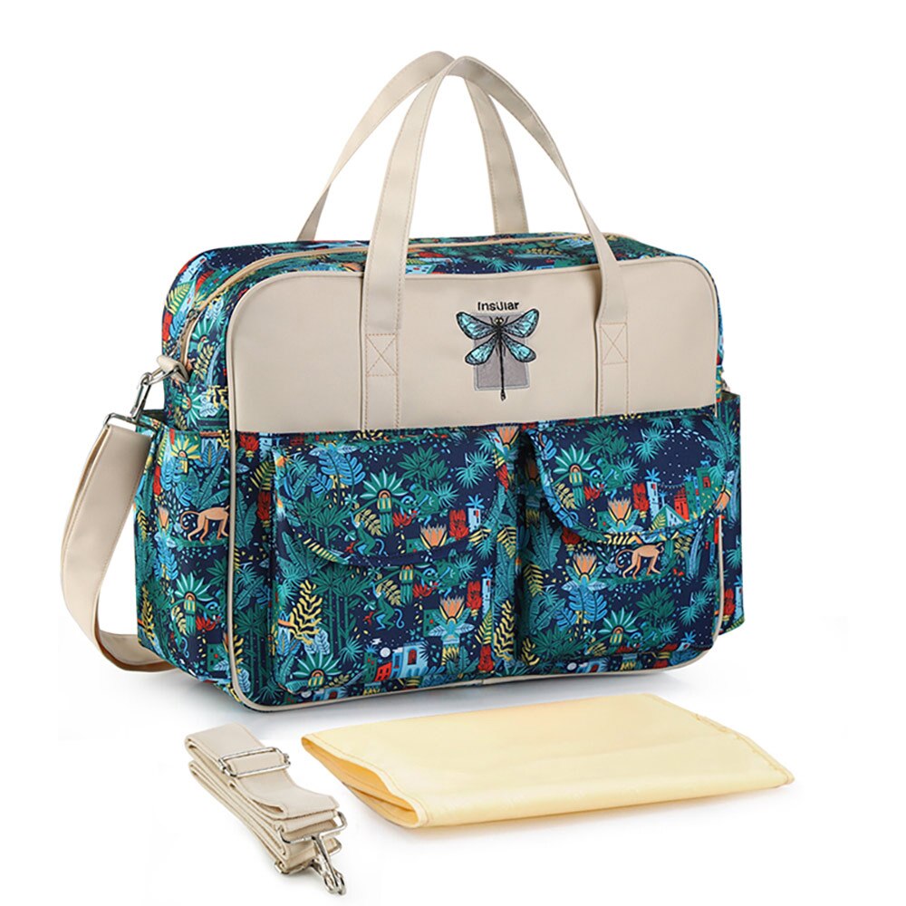Baby Diaper Bags Maternity Bag Waterproof Messenger Printed Wet Dry Diaper Bag Baby Care Travel Stroller Bags: 4