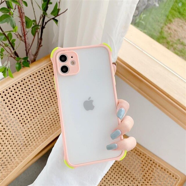 Telefoon Case Voor Xiaomi Redmi Note K20 9T 7 Pro Anti-Val Shockproof Matte Transparante Snoep Kleuren Soft tpu Silicone Case Cover: For Redmi Note 7 / Pink