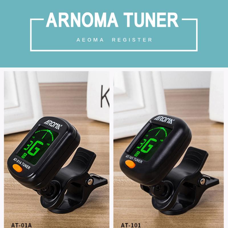 Digital Clip-on Electric Tuner Guitar Bass Ukulele Violin Tuner LCDScreen Rotatable Accurate Universal Tuning Guitar Accessories