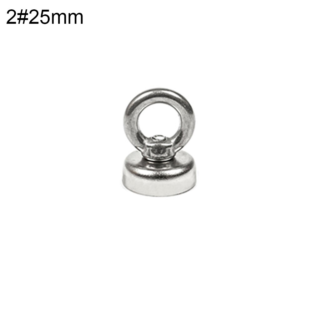 Strong Neodymium Magnet Salvage Magnet Hook Deep Sea Fishing Magnets Holder Pulling Mounting Pot with Ring Eyebolt Metal: Light Grey