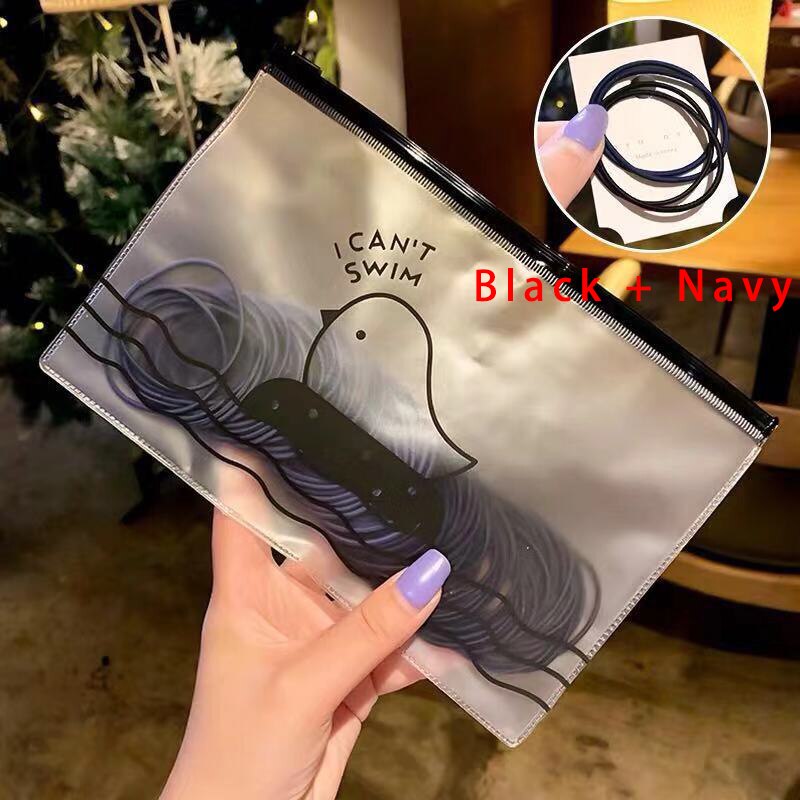 [100 PCS] Basic High Elastic Hair Rope Headdress Rubber Band Hair Rope Female Hair Simple Rubber Band: Hair ring 110-10