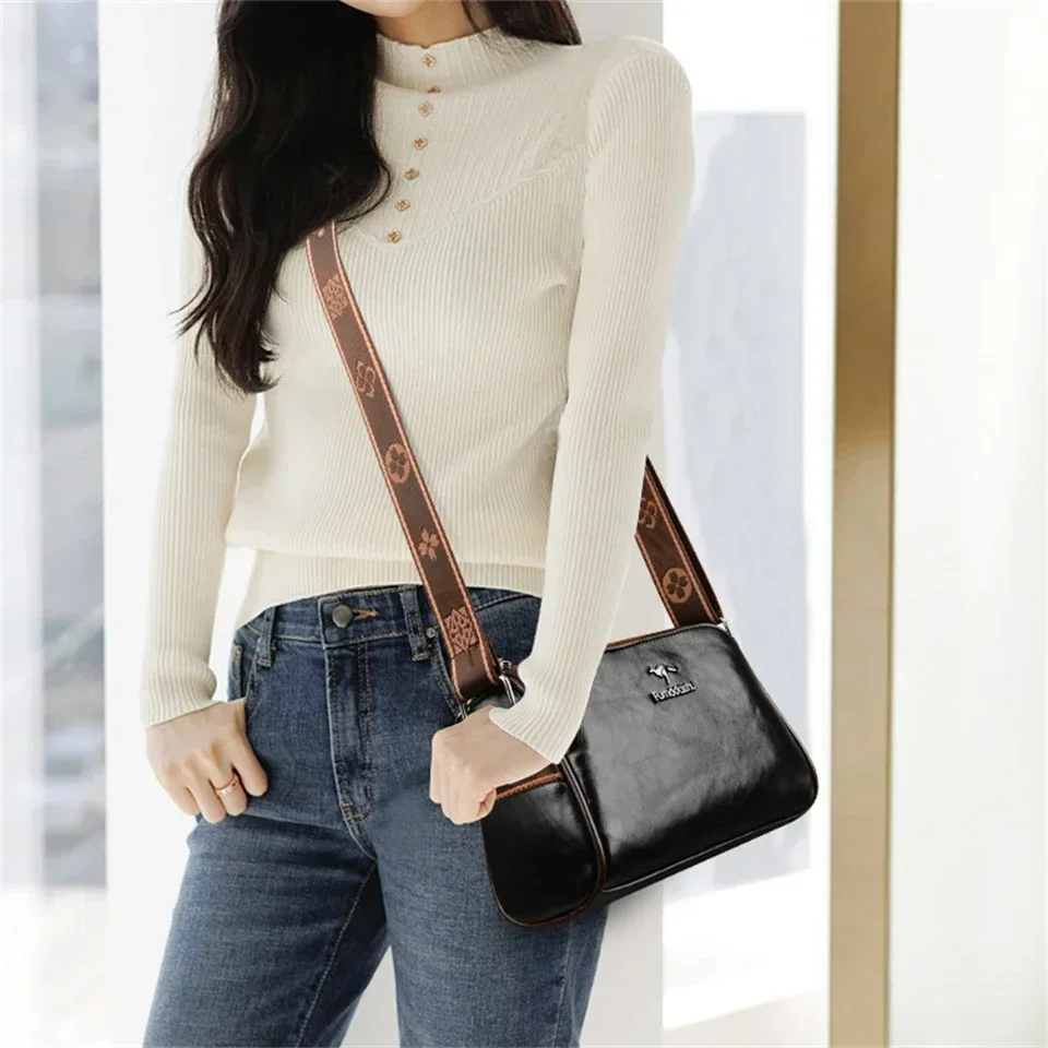 Femmes de en cuir souple sacs à bandoulière de luxe sacs à main de créateur Sac à bandoulière dames Vintage messager déplacements Sac A Main