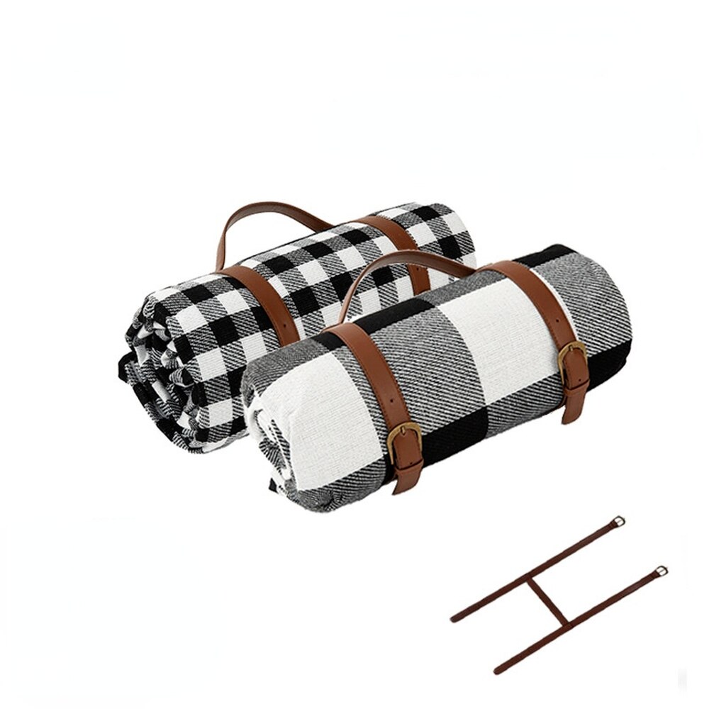 Thick Leather Straps Picnic Mat Outdoor Picnic Camping Moisture-proof Mat Picnic Cloth Camping Hiking Camping Equipment