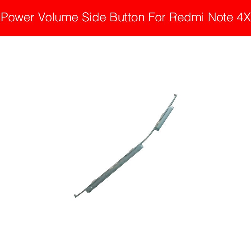 Power on/off+volym sidoknapp för xiaomi redmi hongmi red rice note 3 4 4x pro power volymkontroll reservdelar för sidoknapp: Ljusblå anteckning 4x