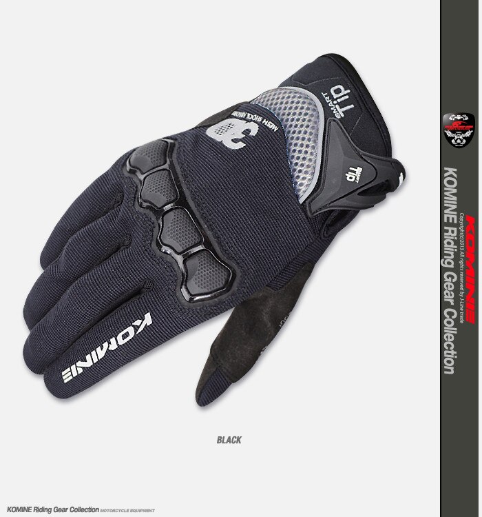 Komine GK-162 GK 162 3D Protective Mesh Gloves Motorbike BMX Bike Off Road Glove