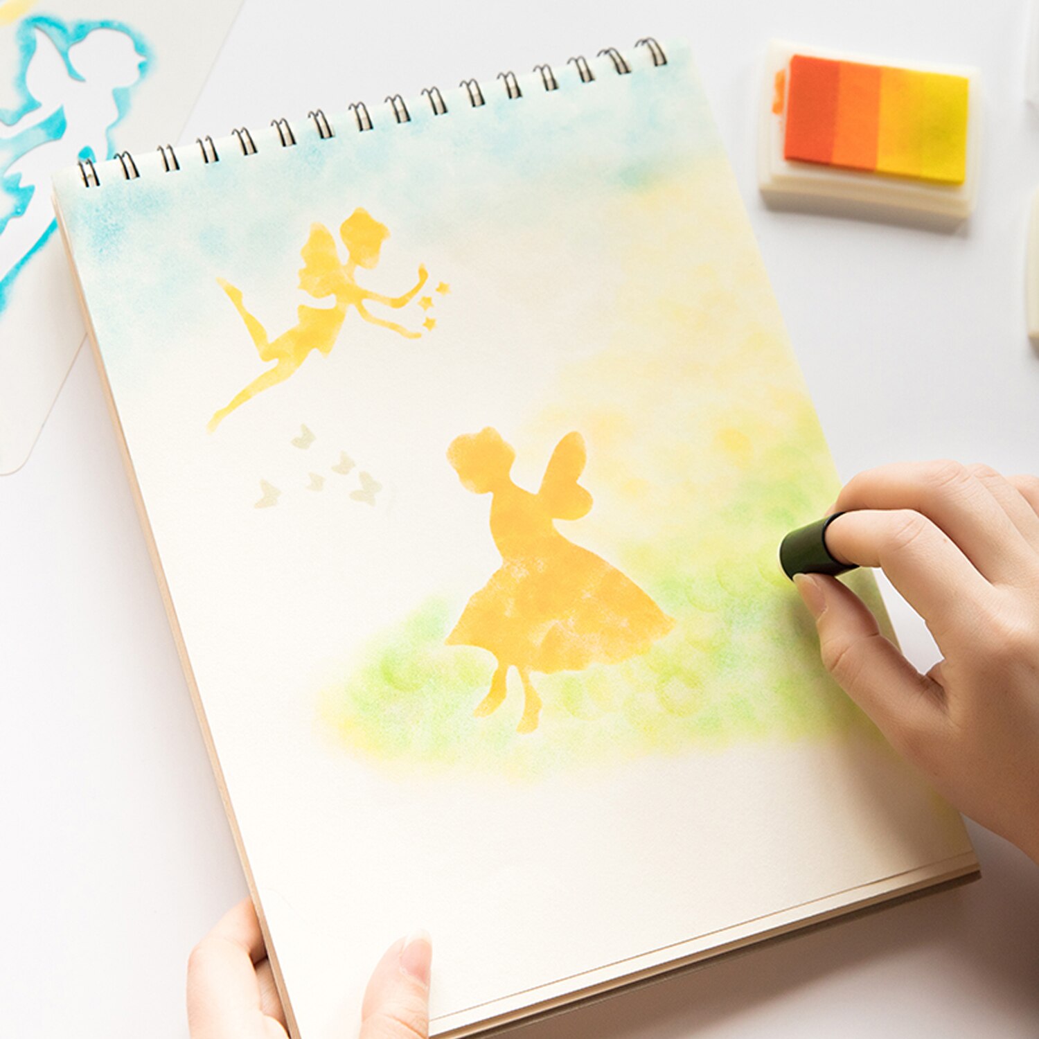 10 Uds esponja para dedos de los niños, pincel de arte, herramienta de pintura para dibujar tinta, tiza, pintura, artesanías para niños y adultos, DIY