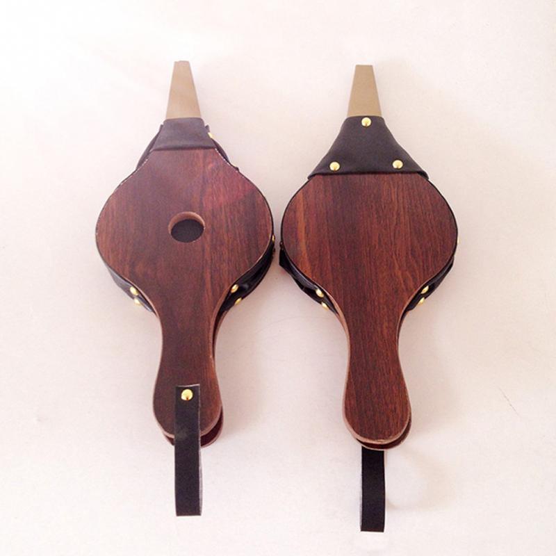 Vintage Houten Mini Hand Balg Donkerbruin Haard Blower Traditionele Kachel Brand Lichter Ventilator Voor Thuis Diy Haard Accessoire