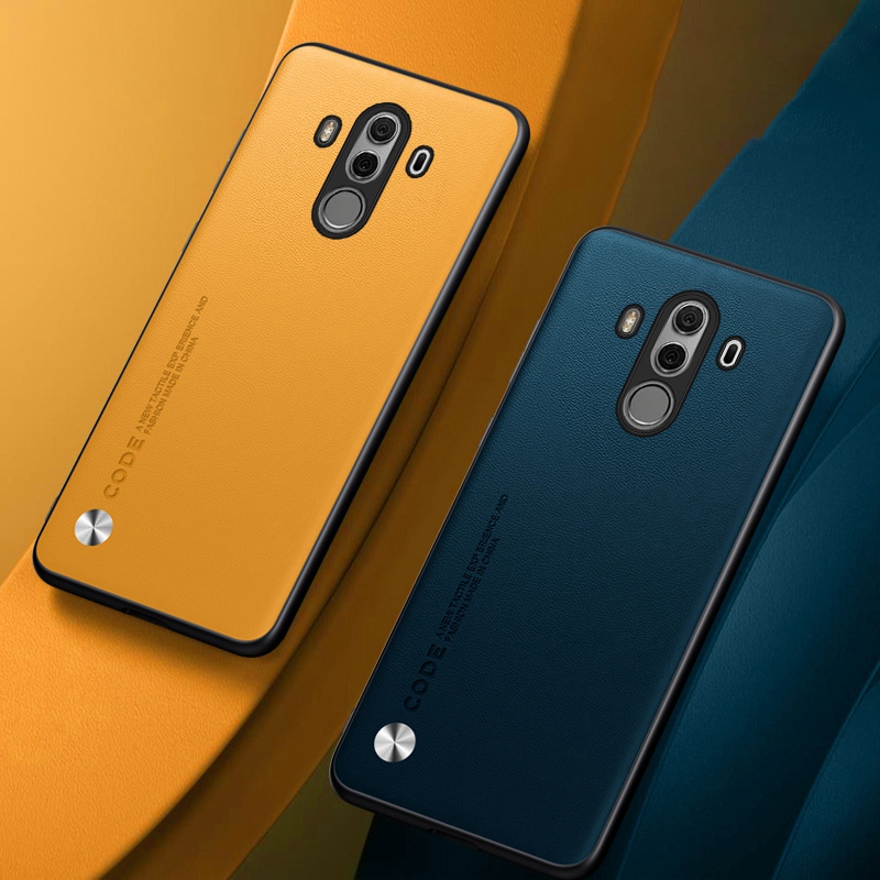 Étui de luxe en cuir PU pour Huawei Mate 10 Pro 10Pro, coque arrière en Silicone, Protection complète, coque de téléphone pour Huawei Mate 9 Mate9