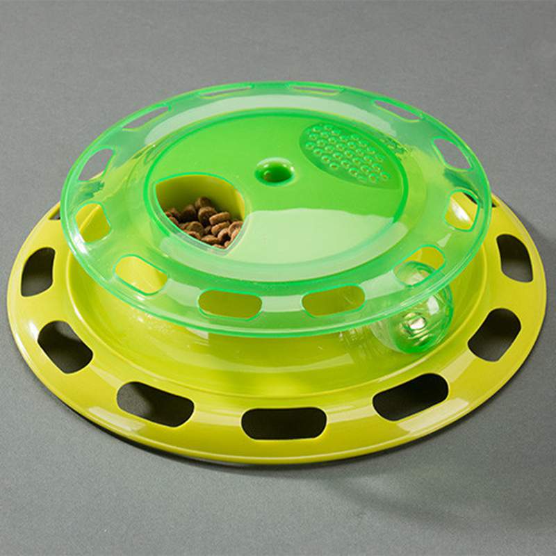 Funny Interactive Toys For Cat Turntable Food Bowl Training Goods For Cats Toys With Ring Bell Ball For Kitten Amusemen Plate: Default Title