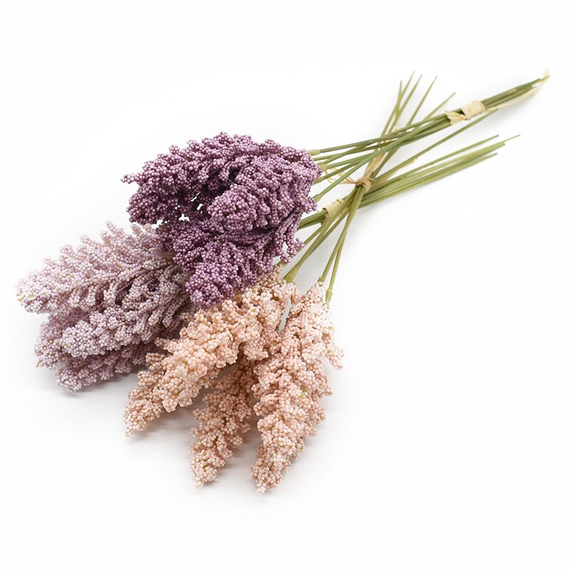 6 pieces lavender artificial flowers home decor wedding decorations christmas scrapbooking diy dining table vases for decoration
