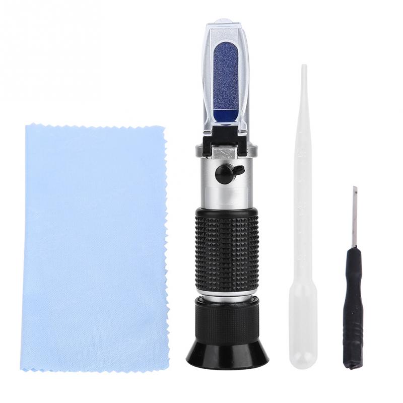 Handheld Automotive Engine Battery Antifreeze Refractometer ATC Glycol Antifreeze Tester With Anti-slip Rubber Handle
