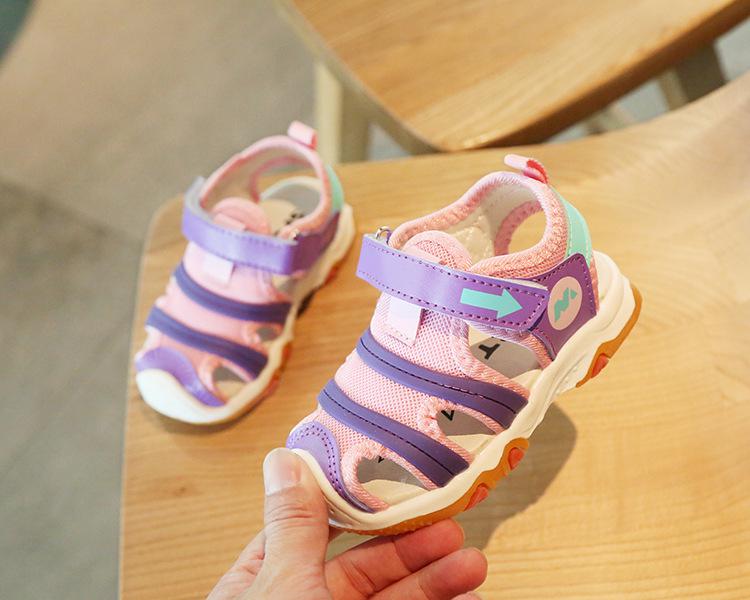 Jongens meisjes strand sandalen kinderen slippers zomer kinderschoenen weerstand ademend zacht antislip baby sandalen: Roze / 24 ( binnenzool 15cm)
