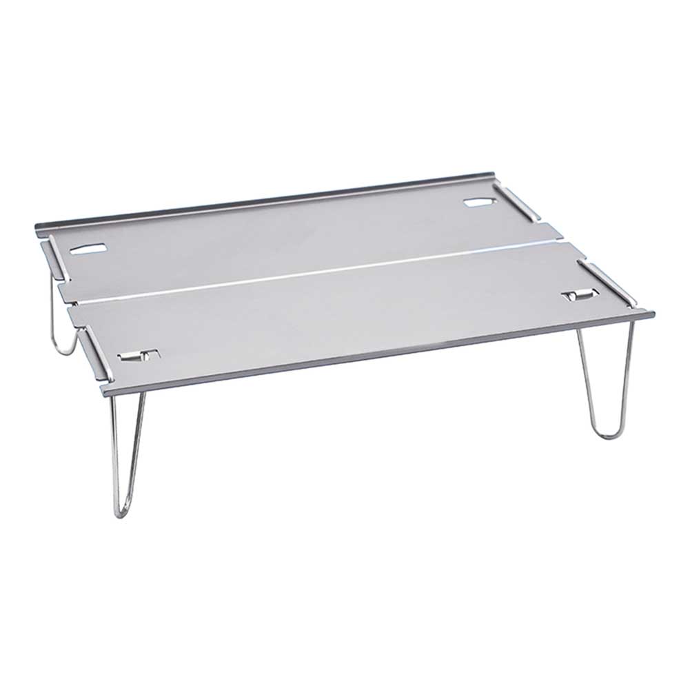 Wandern Kochen Klapptisch draussen Camping Tragbare Mini Wasserdichte Festival Multifunktions Strand Picknick Startseite Aluminium Legierung: grau