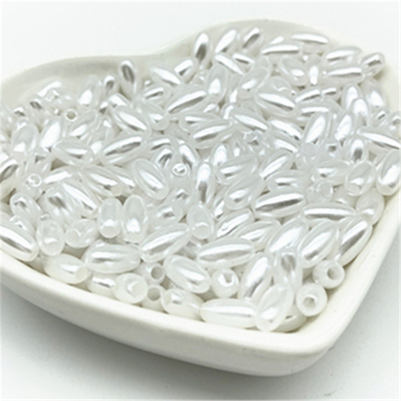 200pcs 4*8mm Acrylic Beads Loose Spacer for Jewelry Making Necklaces Earrings Bracelets Handmade Diy: WHITE