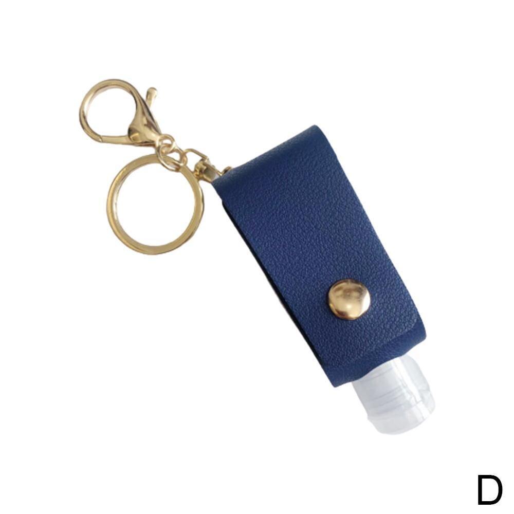 Draagbare 30Ml Lege Lekvrij Plastic Reizen Fles Voor Handdesinfecterend Met Kwasten Lederen Sleutelhanger Houder Carriers: D
