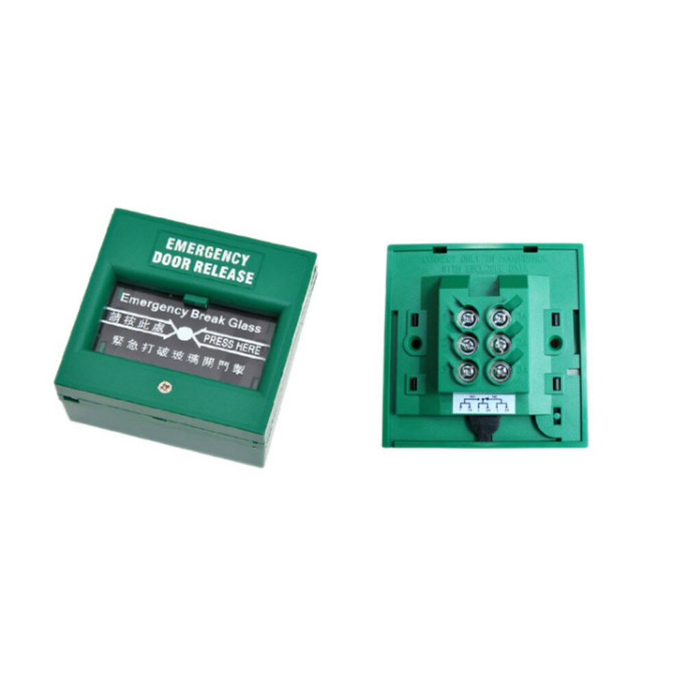 Fire Emergency Break Button Green Color With Cover