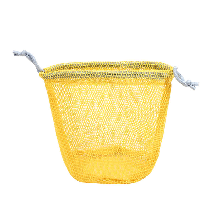 1Pc Nylon Mesh Trekkoord Opbergtas Tas Reis- en buitenactiviteitszakje voor digitale producten Make-uptas Multifunctioneel: L / Rood
