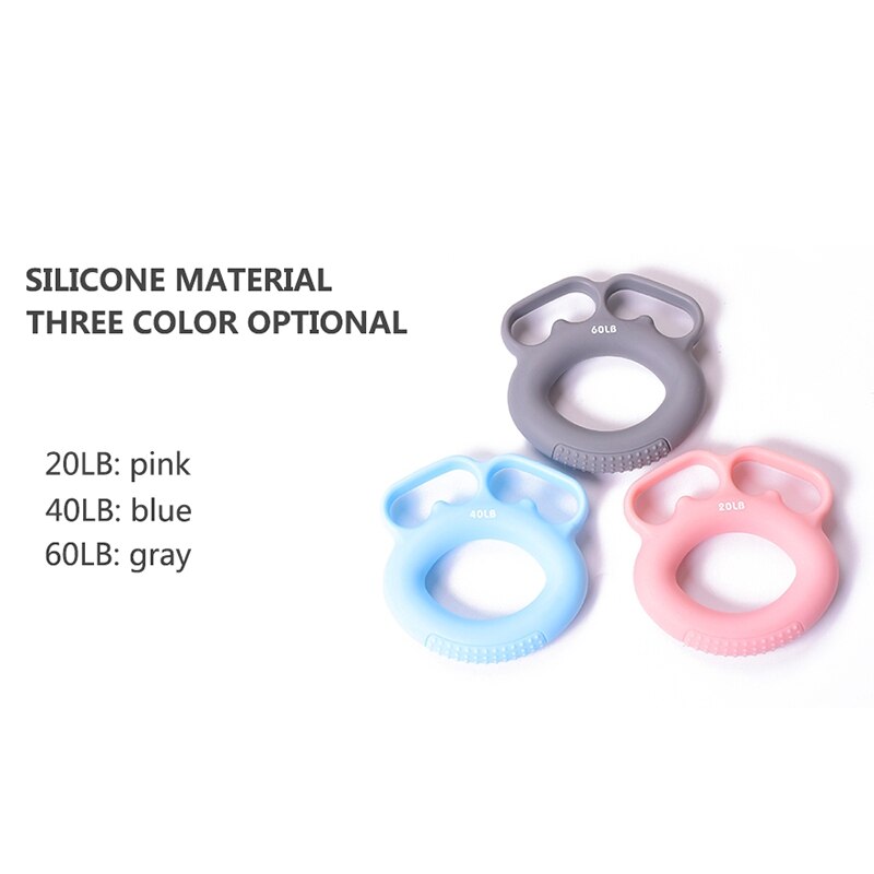 3Pcs Hand Gripper Trainer Finger Exerciser Forearm Hand Carpal Expander Dynamometer Grip Trainer Rings Set