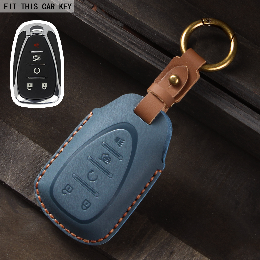 Funda para llave de coche, carcasa Fob para Chevrolet Cruze Spark Sonic Camaro Volt Bolt Trax Malibu Captiva Lacetti Aveo 2 3 4 5 botones: Grey