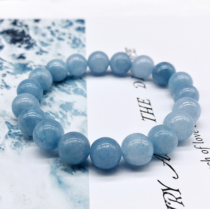 REGELIN 4/6/8/10/12mm Natuursteen Angelite Ronde Losse Kralen Armbanden sieraden voor vrouwen Mannen Armband