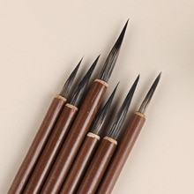 1/3PCS Watercolor Oil painting Hook Line Pen Nylon Hair Bamboo Paint Calligraphy Brushes Drawing Brush Drawing Art Supplies Tool