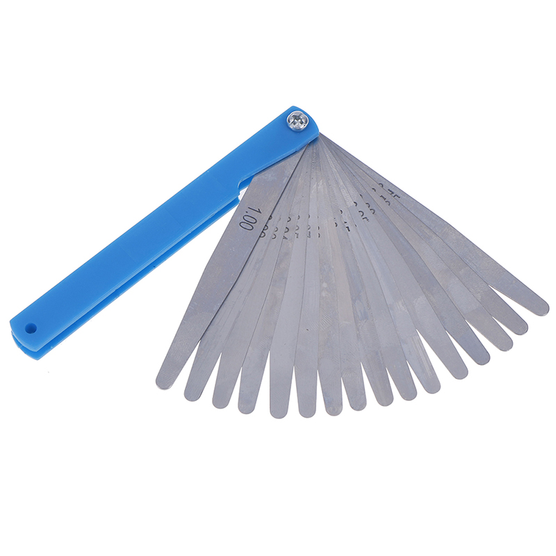Ferramentas de medição métricas do calibre 17 das lâminas 0.02-1.00mm do feeler do enchimento da diferença da espessura dobrável de aço inoxidável