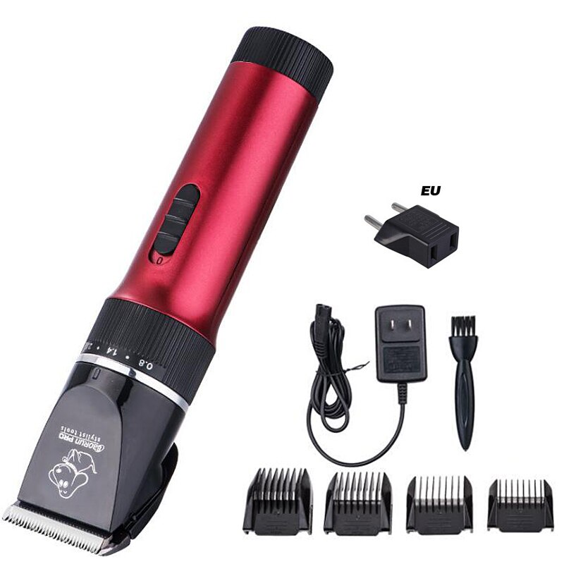 Pet Trimmer Scissors Dog Cattle Rabbits Shaver 3.7V High Power Horse Grooming Electric Hair Clipper Cutting Machine: Olive Green