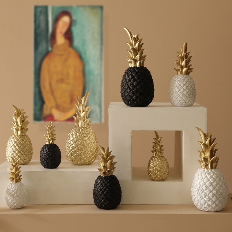 Artisanat nordique d&#39;ananas, décoration créative de fruits de bureau, décoration de salon, de doré, accessoires de décoration pour la maison