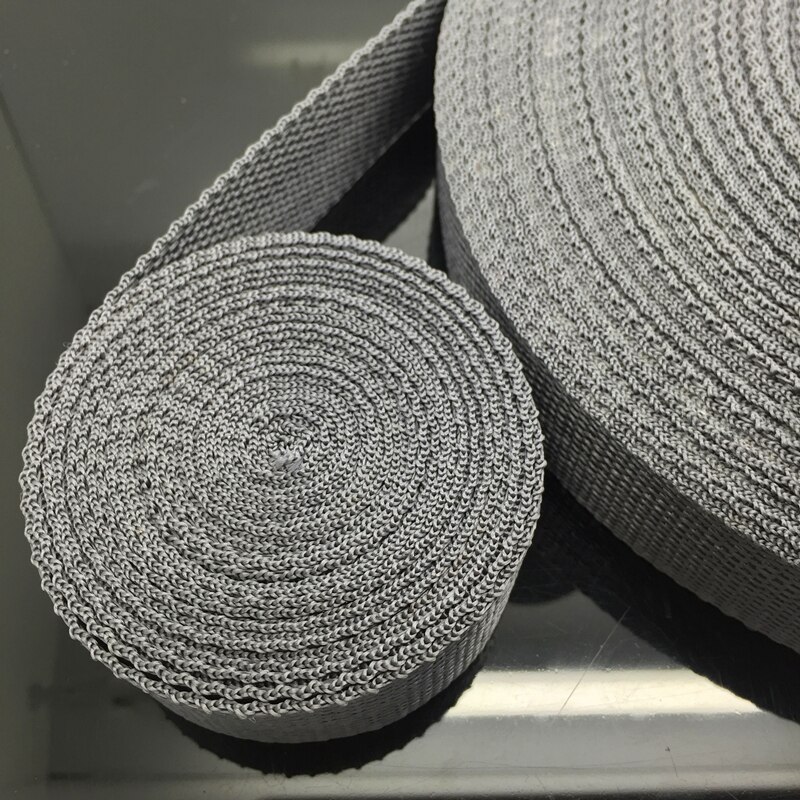 2yards/Lot 38MM PP Ribbon Strap Nylon Webbing Knapsack Strapping Bags Crafts DIY Dog Accessories: Grey