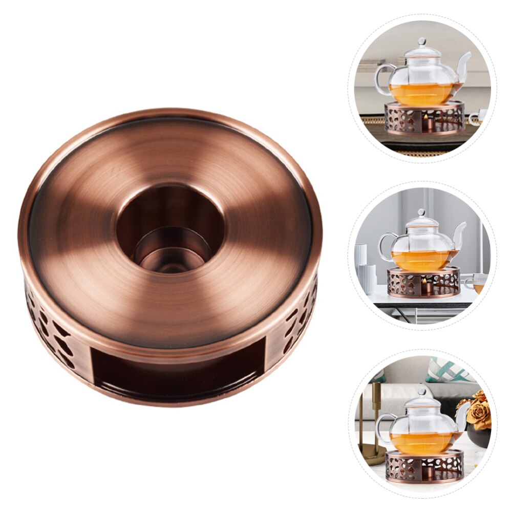 1Pc Teapot Warmer Without Candle Durable Stainless Steel Novel Tea Warmer Tea Heater Tea Stove Warmer: Default Title