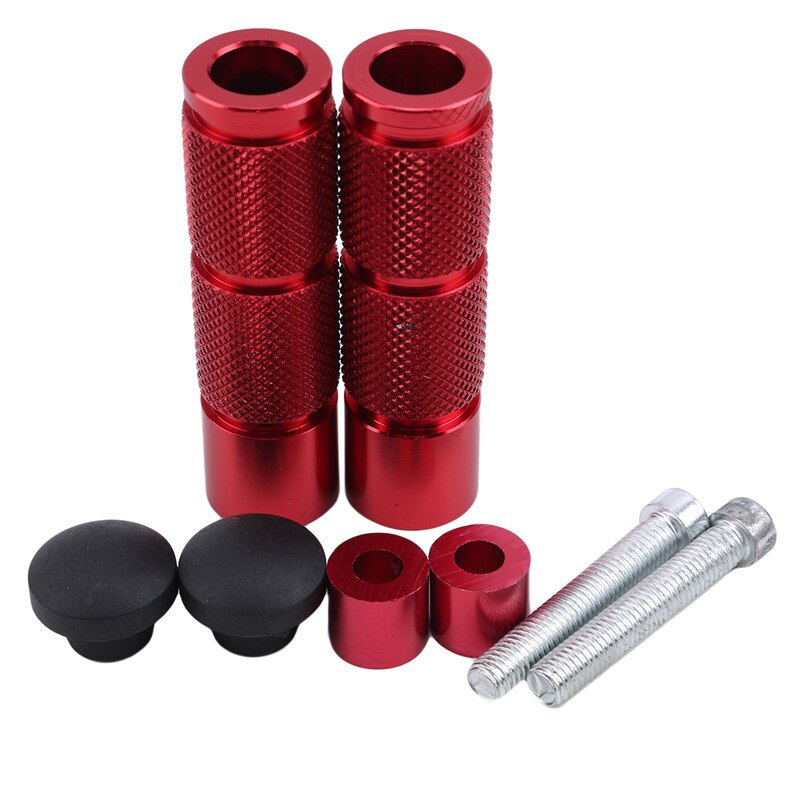 Footrest Durable Tools Universal Aluminum Alloy Rear Foot Pedal Motorcycle Round Extension Pegs Replacement Threaded