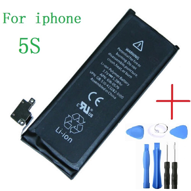 Mobiele Telefoon Batterij Voor iphone 5S Real Capaciteit 1560mAh 3.8V batterij voor iphone 5 5S Met Reparatie Tools Kit