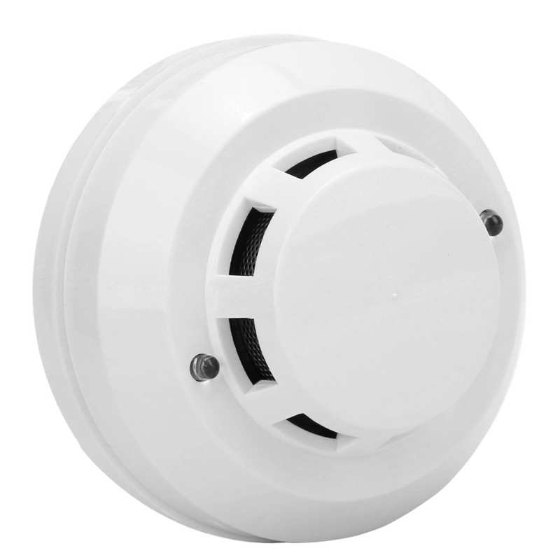 Smoke Detector Wired Fire Alarming Sensor for Domestic Commercial LED Indicator 9-24V Fire Protection Smoke Detector Safe