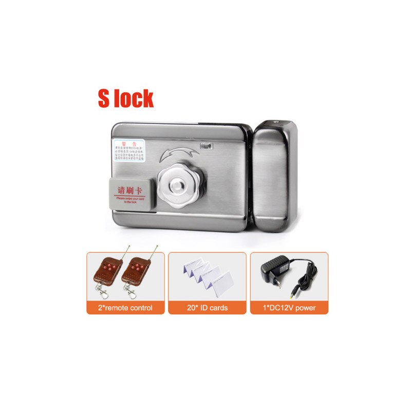 single/double access Door & gate Access Control system Electronic integrated RFID motorized lock with RFID reader: kit10