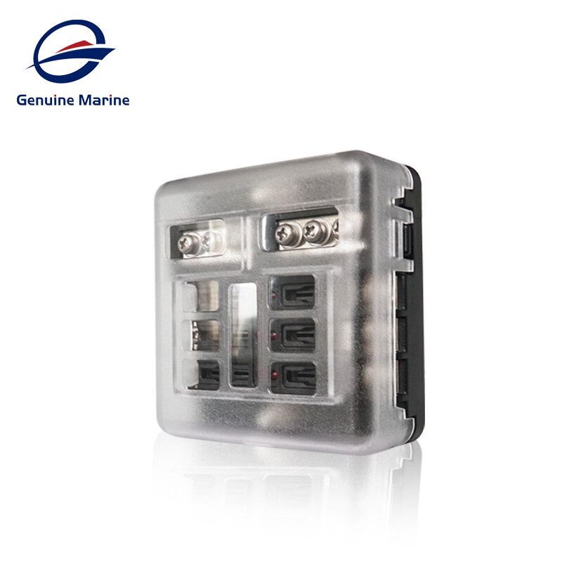 12V 32V Plastic Cover Ats Fuse Box Holder 6 Manieren 12 Manieren Voor Auto Boot Marine Trike rv Speedboot Accessoires: 6 ways