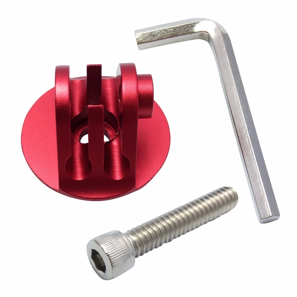 SHOOT alliage d'aluminium vélo vélo casque capuchon supérieur adaptateur monture pour GoPro Hero 9 8 7 5 Sjcam Xiaomi Yi 4K Lite Go Pro accessoire