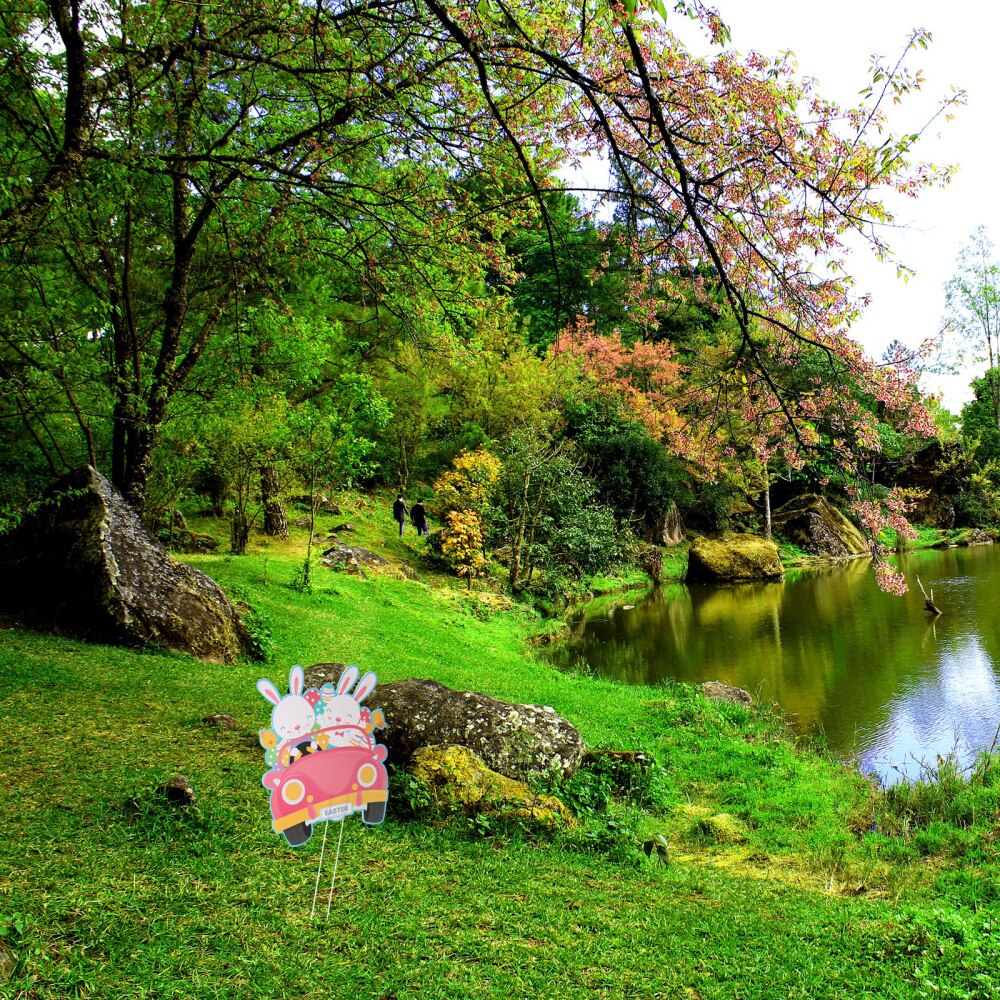 1pc Easter Party Garden Sign Outdoor Decoration Sign Easter Party Ornament