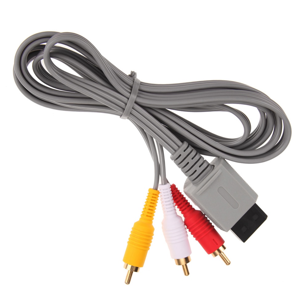 1.8M Component Kabel Audio Video Av Composite 3 Rca Kabel Voor Scherpste Video Belangrijkste 480P Video-uitgang Voor nintendo Wii Console