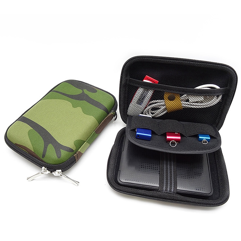 GUANHE Camouflage 2.5-Inch Hard Disk Package Mobile Power Protection Cover Charging Treasure U Disk Headset Data Cable Storage