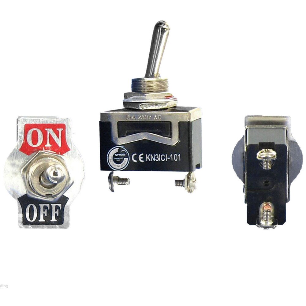 Vandtæt dæksel 2- pin heavy duty spst kontakt intern afbryder tænd-sluk vippekontakt 12v bil 6 a / 250 vac 10a / 125 vac