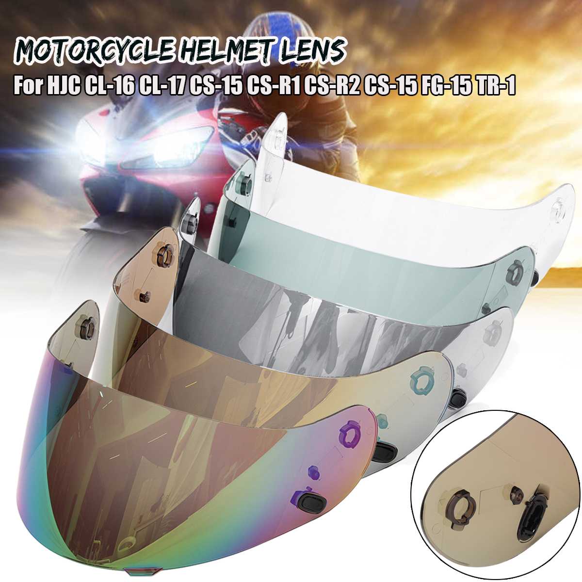 Til hjc cl -16 cl-17 cs-15 cs-r1 cs-r2 cs-15 fg-15 tr-1 motorcykelhjelm linsehjelm visir