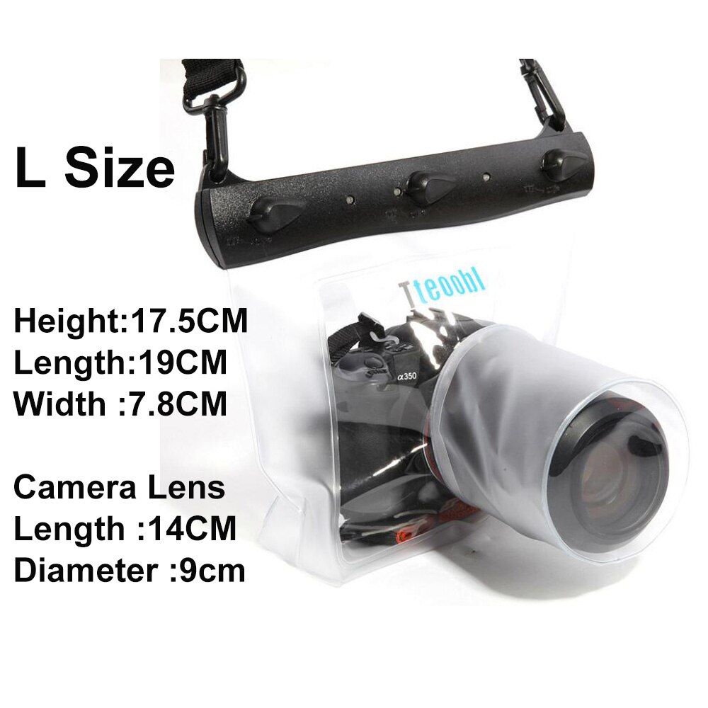 20M Unterwasser Tauchen Tasche Slr Kamera Gehäbenutzen fallen Beutel Trocken Tasche Kamera Wasserdicht trocken Tasche für Kanon Nikon Dslr slr: transparent L