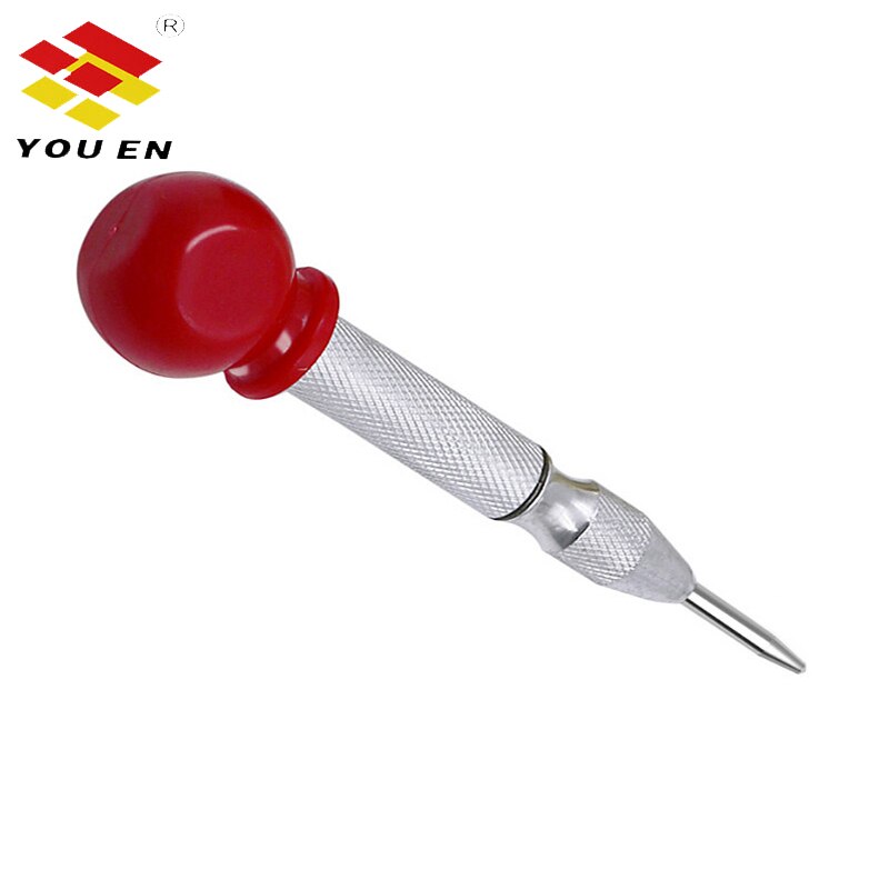 YOUEN 130mm Manual Center Pin Spring Loading Marker Center Punch Wood Indent Marker Woodworking Tool Drill