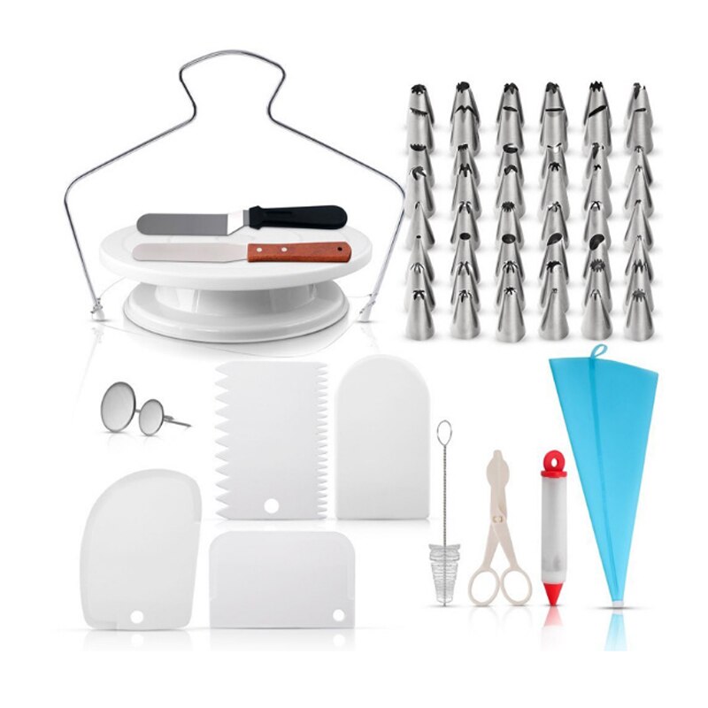 Juego de 73 juegos de tortas para decorar la boca de la flor montada herramienta para hornear de torneado de azúcar: B 73 pcs