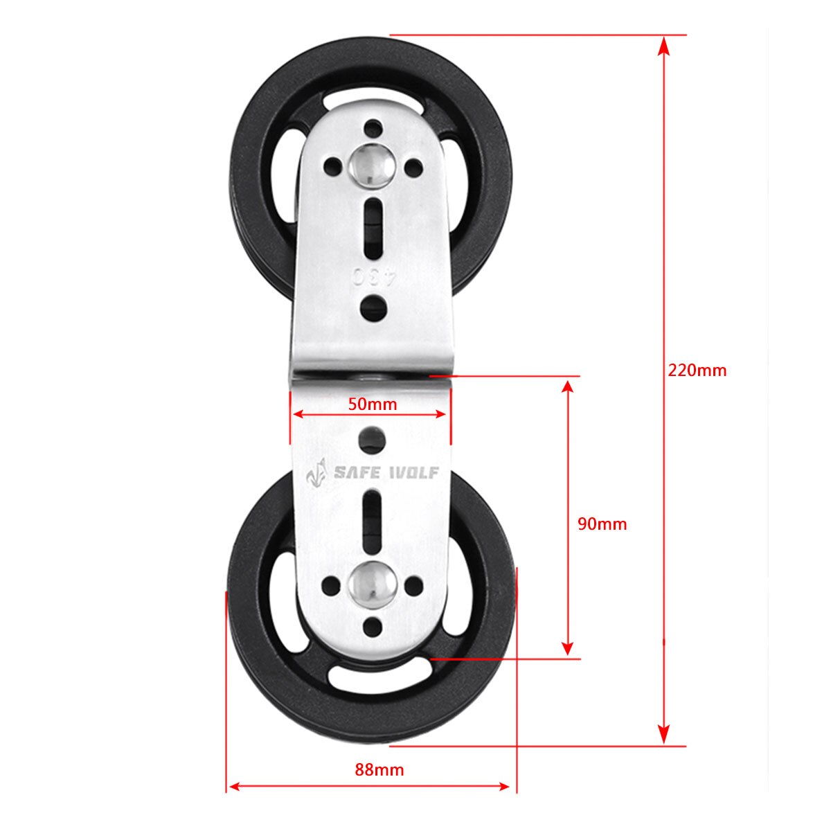 Fitness Pulley Cable System Aluminum Alloy Nylon Grooved Pulley Wall-mounted Rotating Silent Pulley DIY Lat Pulldown Attachments: 6