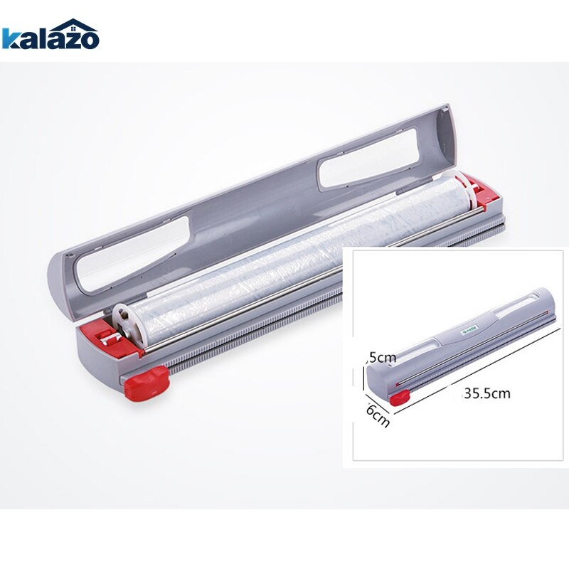 Magic abs nyttig frugt mad frisk holde plastik cling wrap dispenser konserveringsmiddel film cutter køkken med plastik wrap